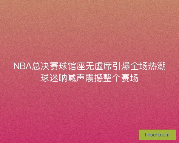 NBA总决赛球馆座无虚席引爆全场热潮球迷呐喊声震撼整个赛场